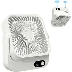 Magnetic Cruise Ship Approved Fan, 2000mAh Rechargeable & Plug-in Portable Fan, Quiet Operation, Magnetic Base for Cruise Cabin Ceilings/Walls, Cruise Essentials 2026 - White