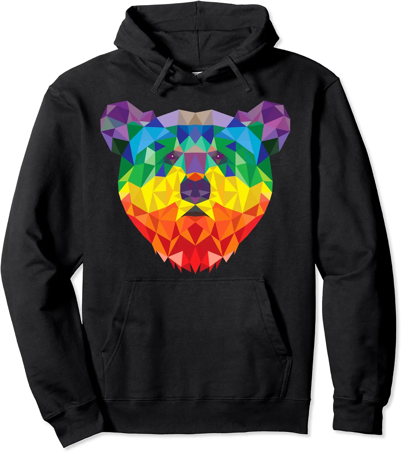 Geometric Bear LGBT Rainbow Flag Gay PRIDE Pullover Hoodie - Alizejaqua Shop 72B07YP1W1TG