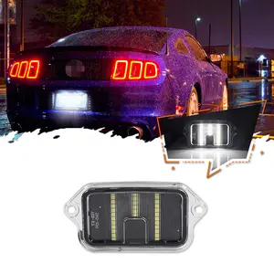 1pc 6000K Xenon White LED License Number Plate Light Tag Lamp Assembly For Ford Mustang 2005 2006 2007 2008 2009 , Replace OEM Part # 4R3Z-13550-AA 4R3Z13550AA 68179 Car Accessories