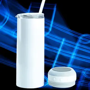 20oz Bluetooth LED Speaker Stainless Steel Cup with Wireless Connectivity & Durable Construction Portable Music Lover Tumbler