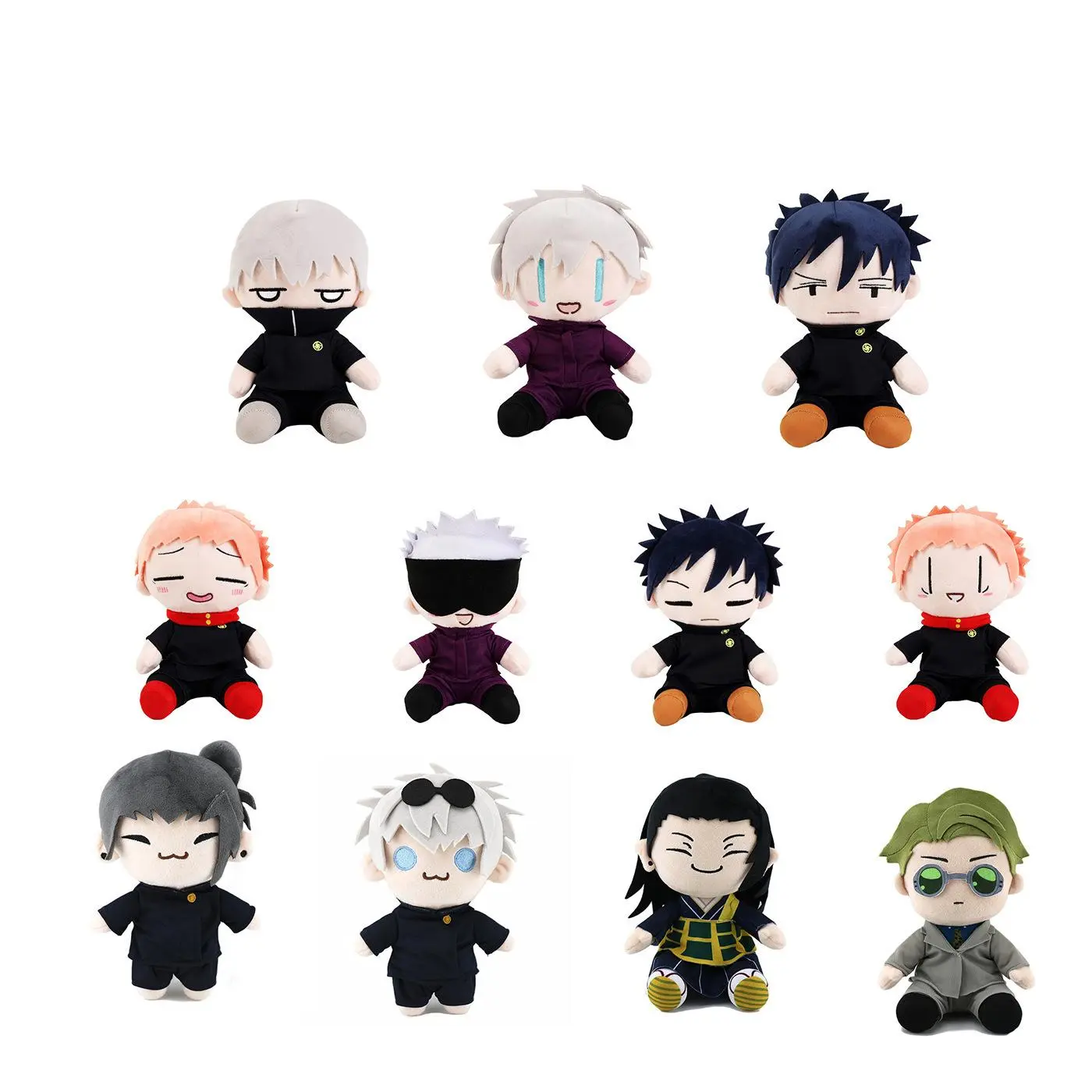 Jujutsu Kaisen Anime Character Plush Doll - Fluffy Soft Kawaii Stuffed Toy, Cute Cartoon Ornament, Surprise Gift for Anime Lovers, Fluffy Stuffed Toys, Kawaii Stuffed Toys