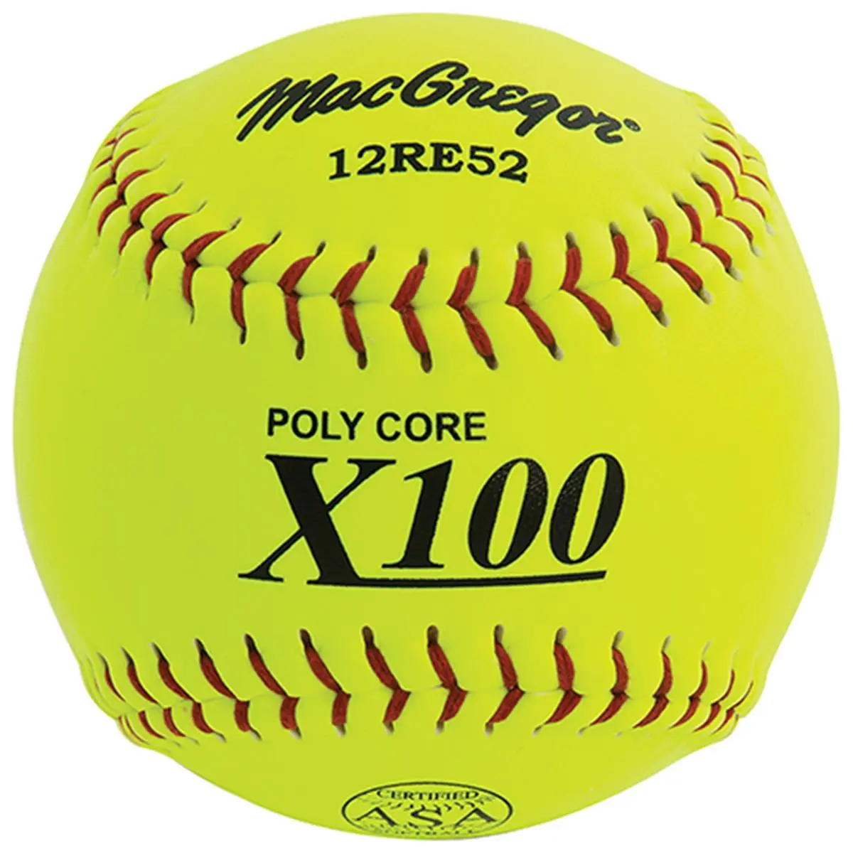 MacGregor X52RE Slow Pitch Softball, 12 in Composite Ball, ASA Certified, 5.86 Lbs., for Official League Softball Games