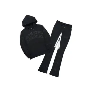 Michael Black/Black Hoodie/Stacked Flare Track Set
