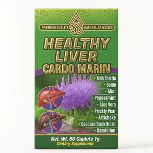 Healthy Liver | Hígado Sano y Saludable – Cardo Marín | Natural Supplement with Milk Thistle, Boldo, Aloe Vera, Nopal & Artichoke | Supports Liver Detox & Digestive Health | 60 Capletas 1g – Calidad Premium Natural de México