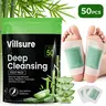 Villsure Foot Detox Patches - 50 Adhesive Pads | Full Body Cleansing & Toxin Removal | Boost Energy, Relieve Exhaustion & Stress | Natural Ingredients like Bamboo, Herbal Extracts | Promote Better Sleep & Overall Wellness, Rejuvenate Your Feet