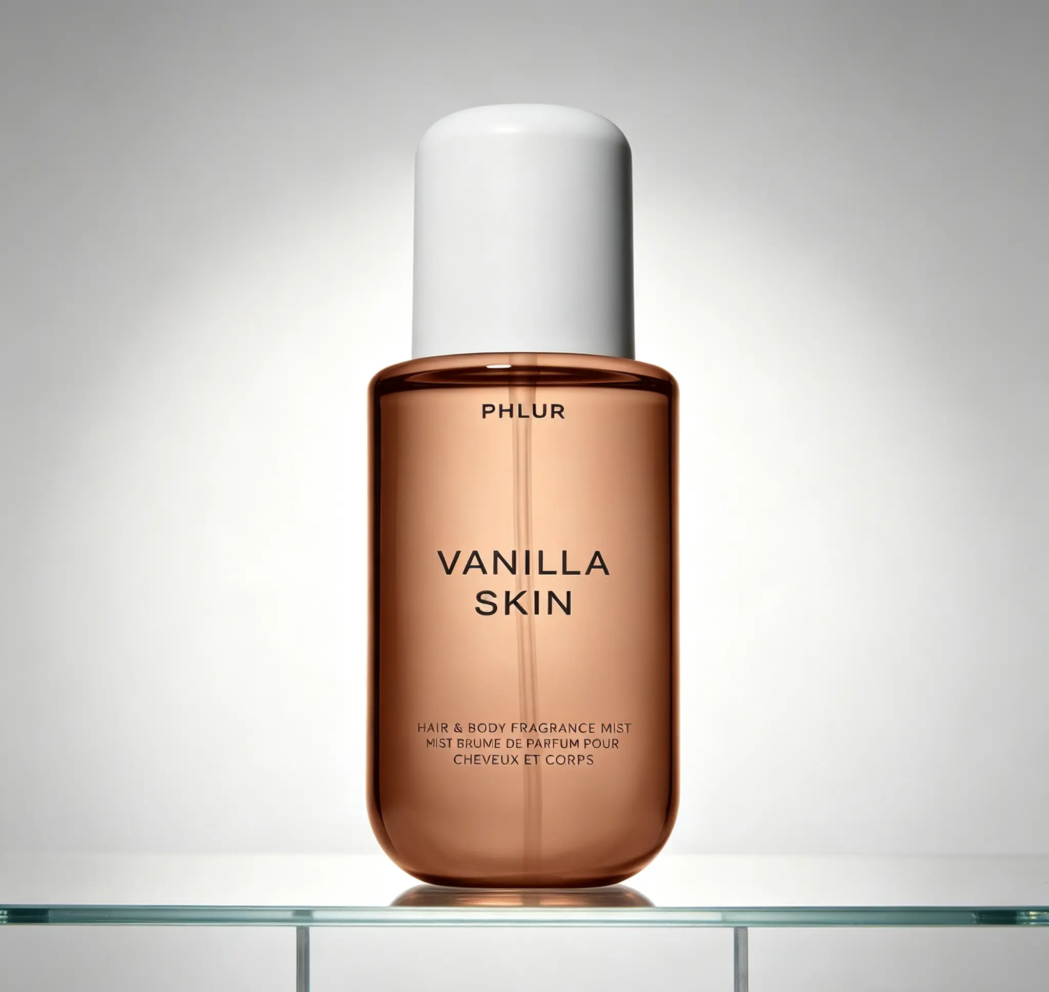 PHLUR Vanilla Skin Hair & Body Mist 8 Fl Oz 240ml Women Vanilla Perfume Body Spray Infused Pink Pepper Cashmere Wood Sandalwood Long Lasting Gentle Fragrance Daily Use Travel Dating Gift For Her