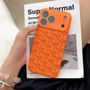 Protective Shockproof Smartphone Cover with Bold Monogram Embossing, Tactile Textured Modern Art Design, Ultra Skin-Friendly Touch, All-Inclusive Lens Protection, Compatible with iPhone 17/16/15/14/13/12, Cellphone Accessories Bundle with Screen Protector
