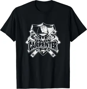 100%cotton Union Carpenter T-Shirt Skull and Hammers T-Shirt