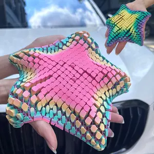 3D Printed Starfish Statue, Cute Animal Action Figure, 26cm/10.24in + 16cm/6.30in Stress-Relief Toy, Articulated Flexible Fidget Figurine for Home Office Decor, Abstract Figure Sculpture, Decorative Fidget Figurine, Articulated Fidget Figurines