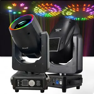 YUERLT 295W Moving Head Light 14R with Ring 13 Patterns 14 Color 48+8 Prism Strobe Light LCD Display Stage Club Professional Machine