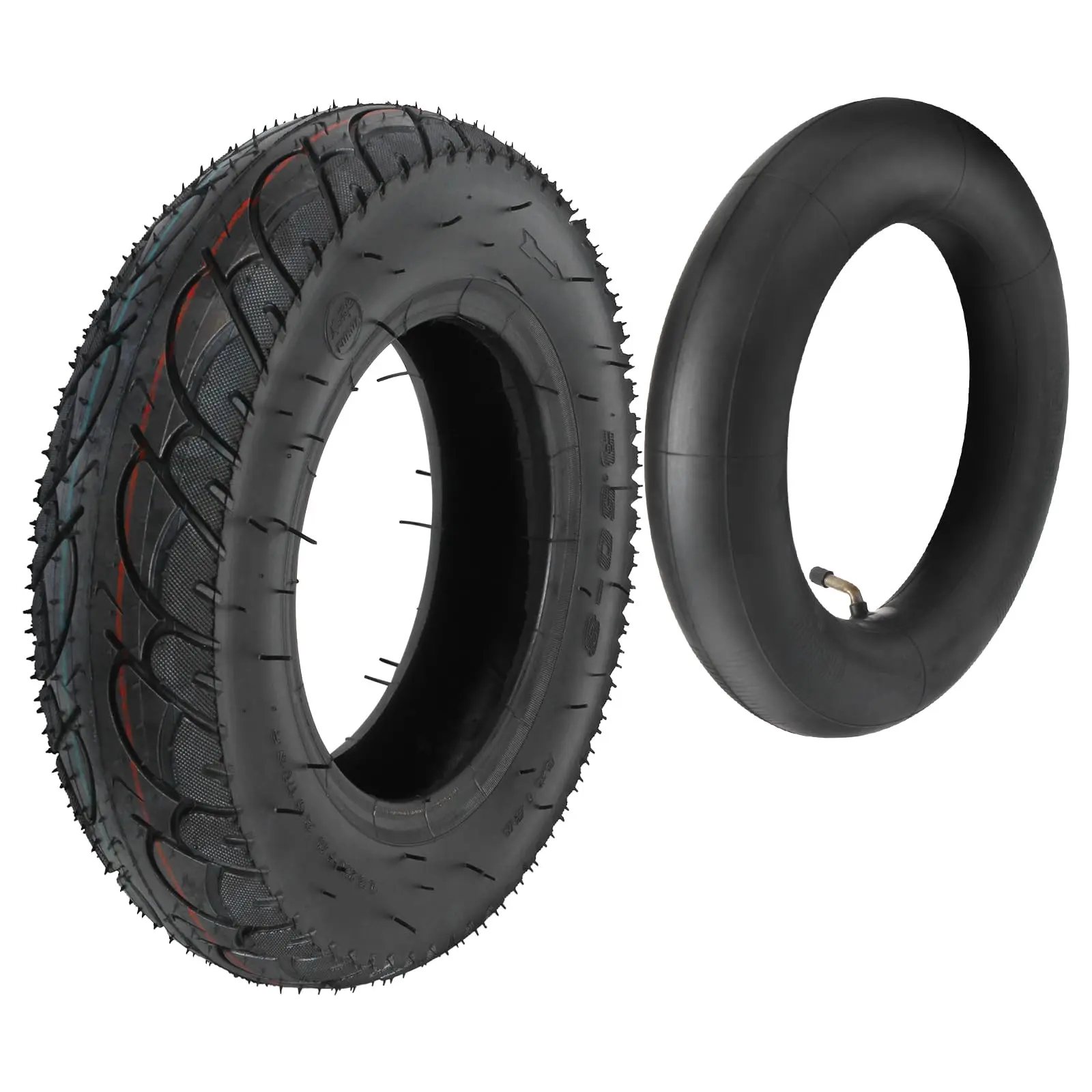 Suisuitong 3.50-8 Street Tire with Inner Tube – Motorcycle Scooter Tire & Tube Set with TR87 Bent Valve Stem for Z50 Z50R Z50A Z50RD MT50 Electric Scooter Mini Bike Monkey Trail Bike