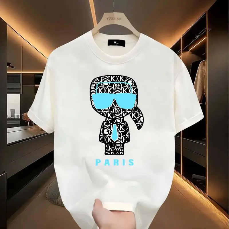 DTG DirectClassic Menswear T-shirt with Paris Print - Stylish Unisex Round Neck Tee for Casual Summer Streetwear, Shortsleeve