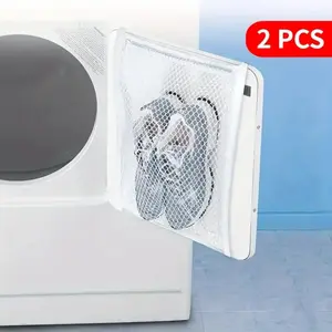2PCS Shoe Laundry Bags, Mesh Washing Bags for Sneakers & Clothes, Protective Washer Bags for Travel & Home Use