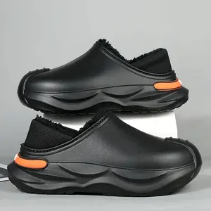 Men's Eva Slippers Winter Cotton Shoe For Man Bathroom Non-slip Water Proof Thick Bottom Slipper Designed Couple Shoes New Style