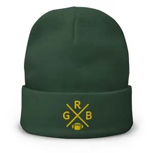 Green Bay Football Retro GRB Cross Winter Beanie Cap Hat