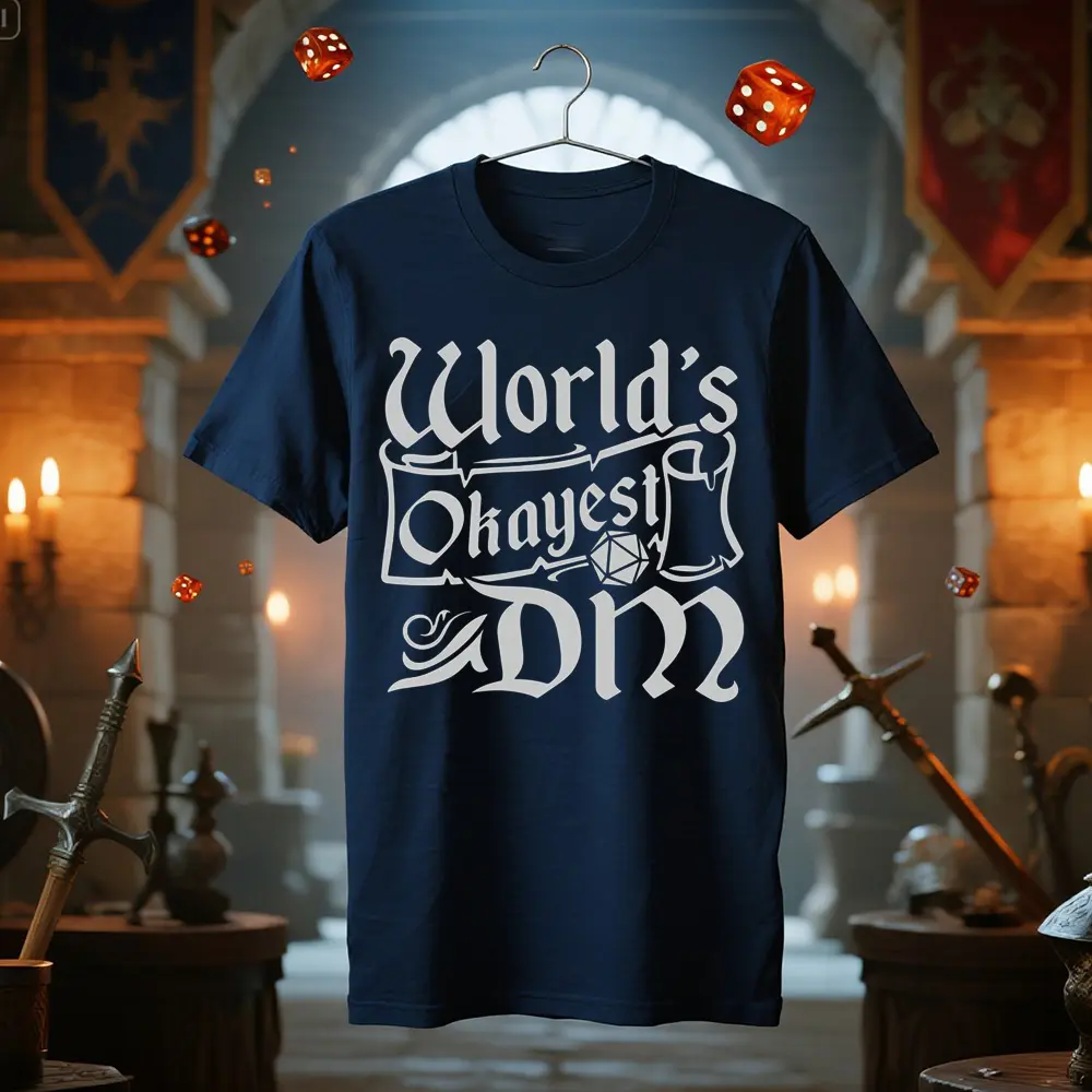 DnD Shirt Dungeons and Dragons Shirt DM Shirt Dungeon Master Shirt Worlds Okayest DM Shirt Funny DnD Shirt, unisex sweatshirt