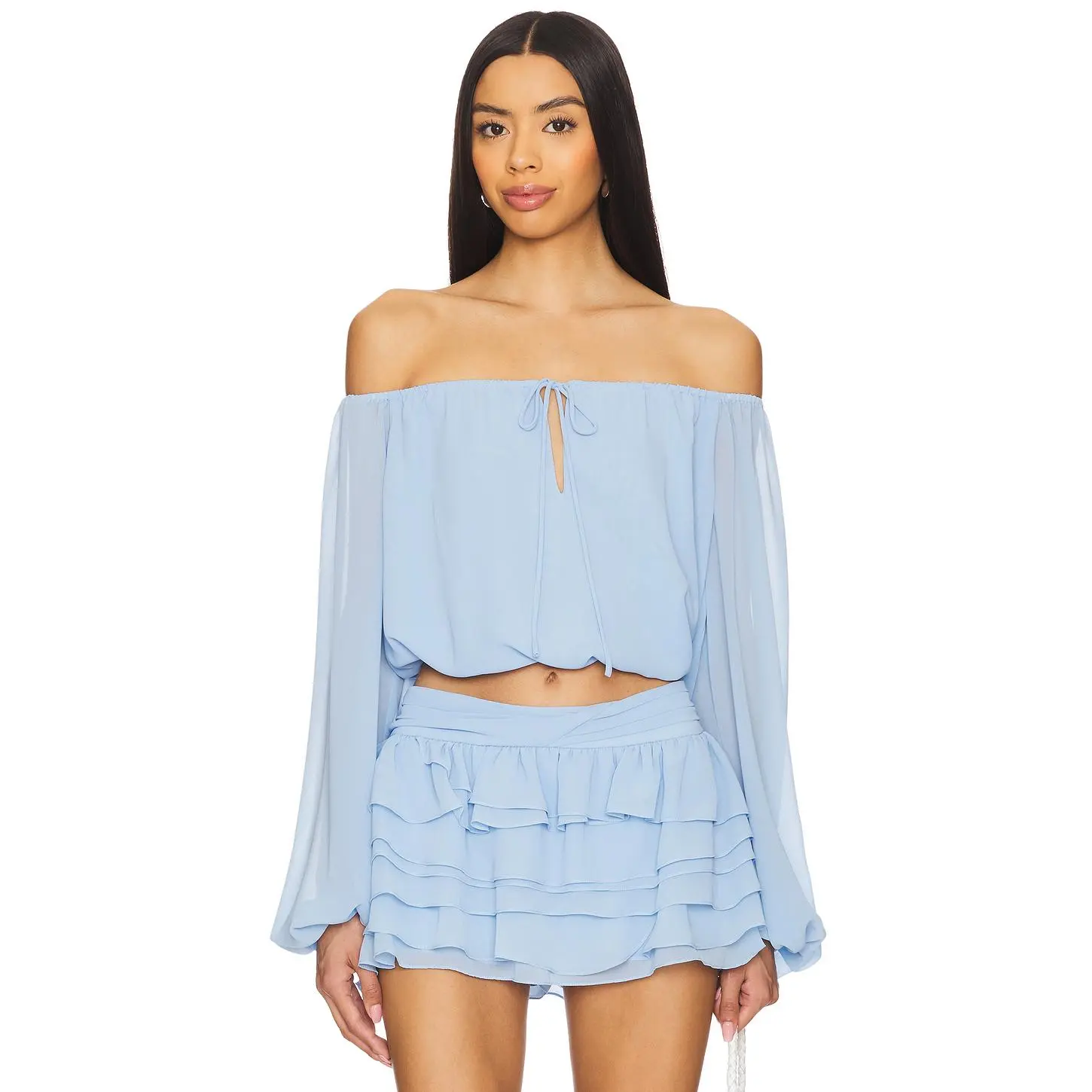 Amanda Uprichard Dallas Top in Baby Blue