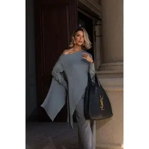 Lisbon Knit Scarf Blouse