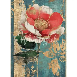 Whimsykel - Coral Blossom Decoupage Paper (21x29 Size)