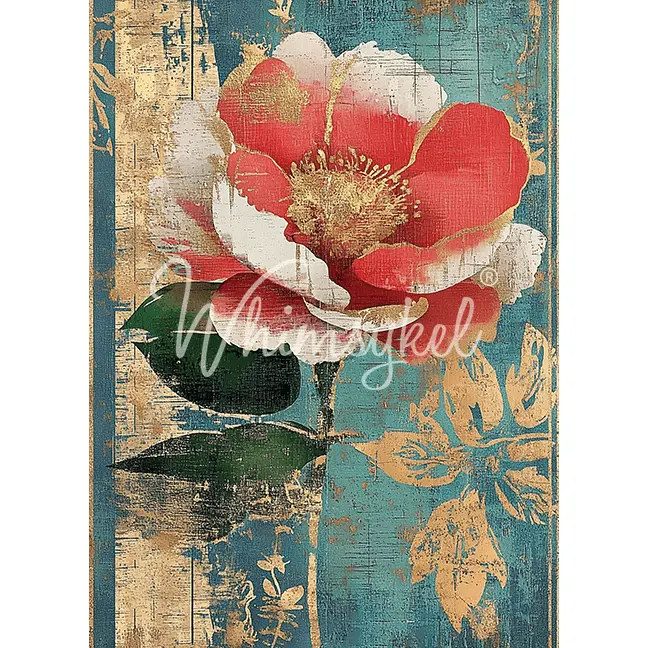 Whimsykel - Coral Blossom Decoupage Paper (21x29 Size)