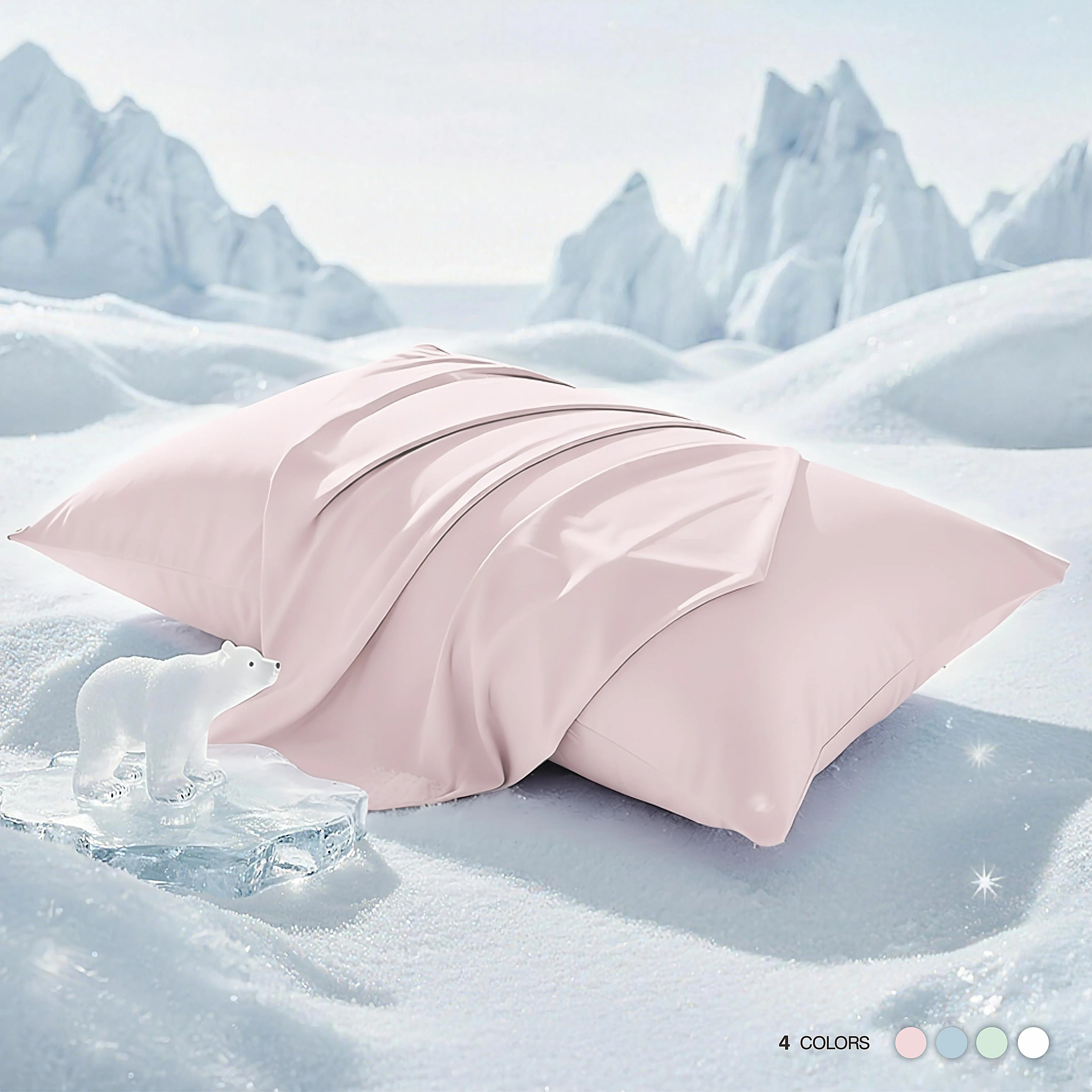 2-Pack Knitting Cooling Pillowcases, Breathable Silky Durable Stretchy Soft Bedding, Temperature-Regulating Frizz-Free Hair Care Pillowcases for Hot Sleepers, Expecting Moms
