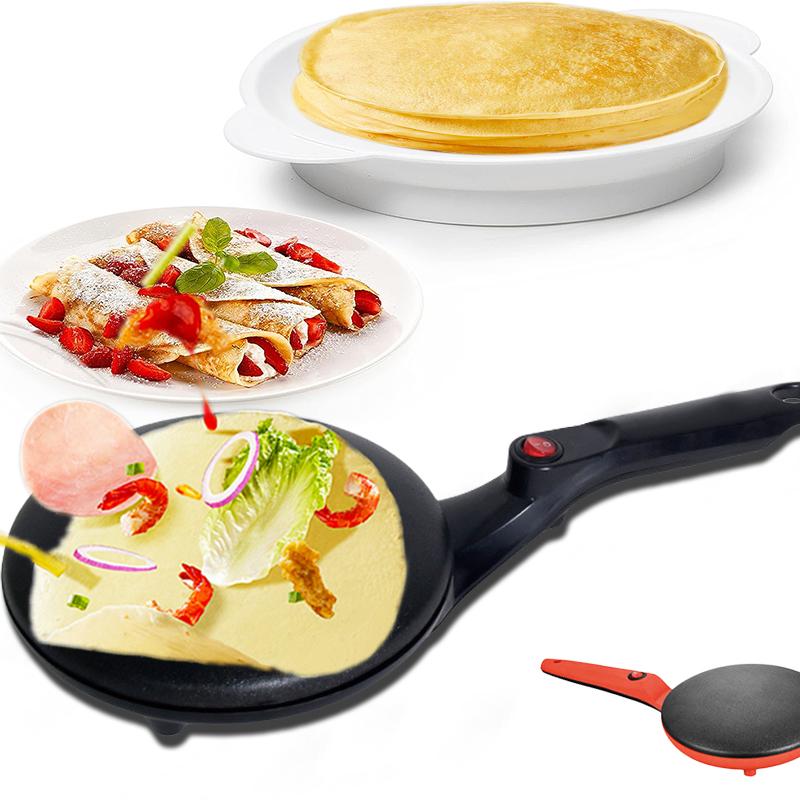 Electric crepe machine Breakfast pizza machine Pancakes Baking plate Cake non-stick frying pan Pancakes, bacon, tortillas Convenient and fast