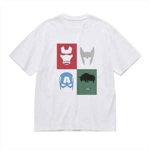 Marvel Avengers T Shirt Cotton Crewneck Short Sleeve Streetwear Graphic Tee With Classic Team Lineup Print And Iconic Logo Pattern Summer Essential