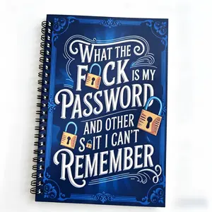 Vintage Hardcover Password Notebook - Durable Keeper for URLs, Logins, Passwords - Compact Office Stationery Organizer for Digital Life Security