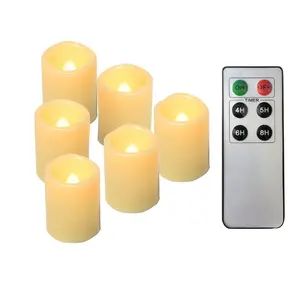 EcoGecko Flameless LED Votive Candles with Remote and Timer (4, 5, 6 and 8-hour timer options) LED Tealights - Indoor Outdoor Flickering Candles, Battery Operated