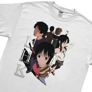 Women's Welcome to the NHK Cast Print T-Shirt - Unisex Soft Cotton Fabric Short-Sleeve Essential, Stylish Tee for Work & Play (All Sizes)