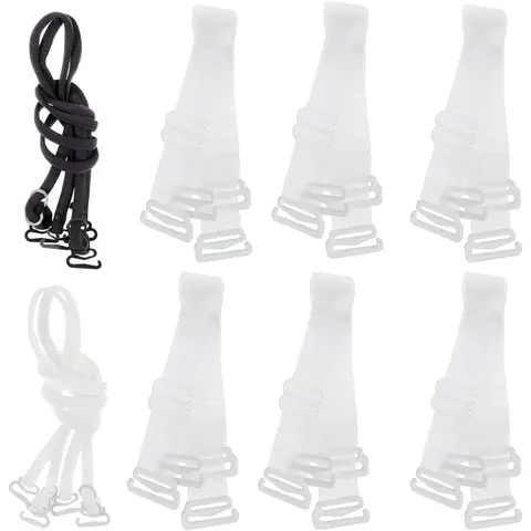 8 Pairs Invisible Adjustable Bra Shoulder Straps Transparent Non-Slip Clear Bra Straps