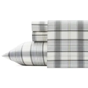Eddie Bauer Chinook Plaid Ivory Full Sheet Set