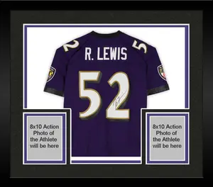 Framed Ray Lewis Baltimore Ravens Autographed Mitchell & Ness 2000 Purple Replica Jersey - Fanatics Authentic Certified