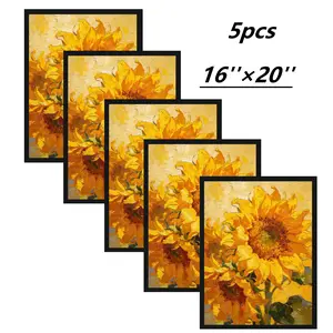 Newborn Keepsake Picture Frames, 5 Pack Gallery Wall Photo Frames, Wall & Tabletop Nursery Decor Frames, Multi Sizes 11x14 12x16 16x20 , Elegant Baby Gift
