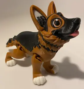3D Printed Articulated German Shepherd