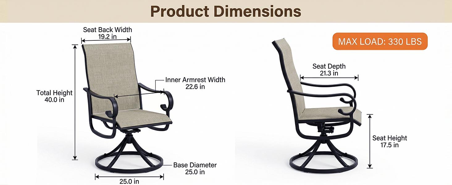 SOLVYA Rocking Bistro Chairs Set, All Weather Metal Outdoor Patio Chairs, Rocker Chairs for Backyard, Poolside, Garden, Balcony