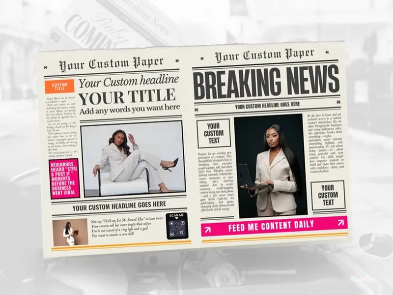 Custom Newspaper Style Print