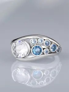 1 PC Glamorous Cubic Zirconia Ring For Women Wedding Engagement Valentine's Day Party Gift