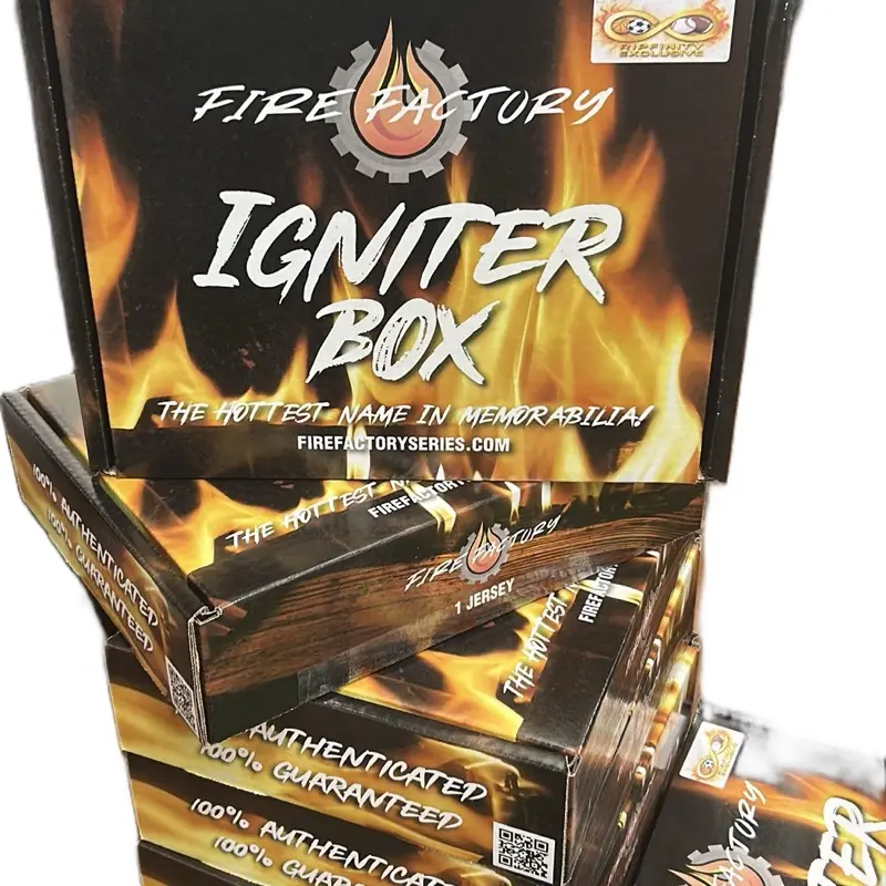20-Pack Fire Factory Igniter Jersey Break Boxes - NFL Football Trading Cards, All Jerseys Include COA & Chance at Gold Ticket