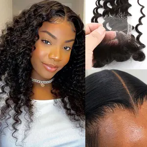 Premium 2x6 Real HD Lace Closure Deep Wave Hair Accessory-100% Original Natural Hair