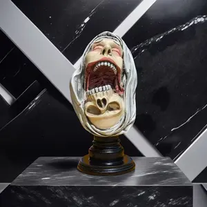 Halloween Easter Horror Nun Decoration, Life and Death Transformation, Terrifying Home Art Decor, Halloween Easter Ornament, Statue