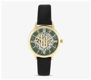 Wicked Women's Goldtone Black Strap Watch
