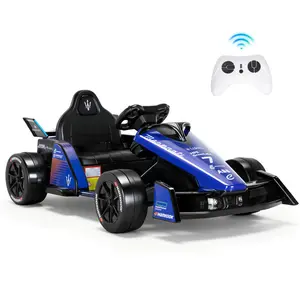 PHIVILLA Electric Drift Kart with Official Authorization, Superior Shock Absorption, Outdoor Ride on Toy with 3 Speed Mode, Parents Remote Control, Crazy Go Kart for Kids