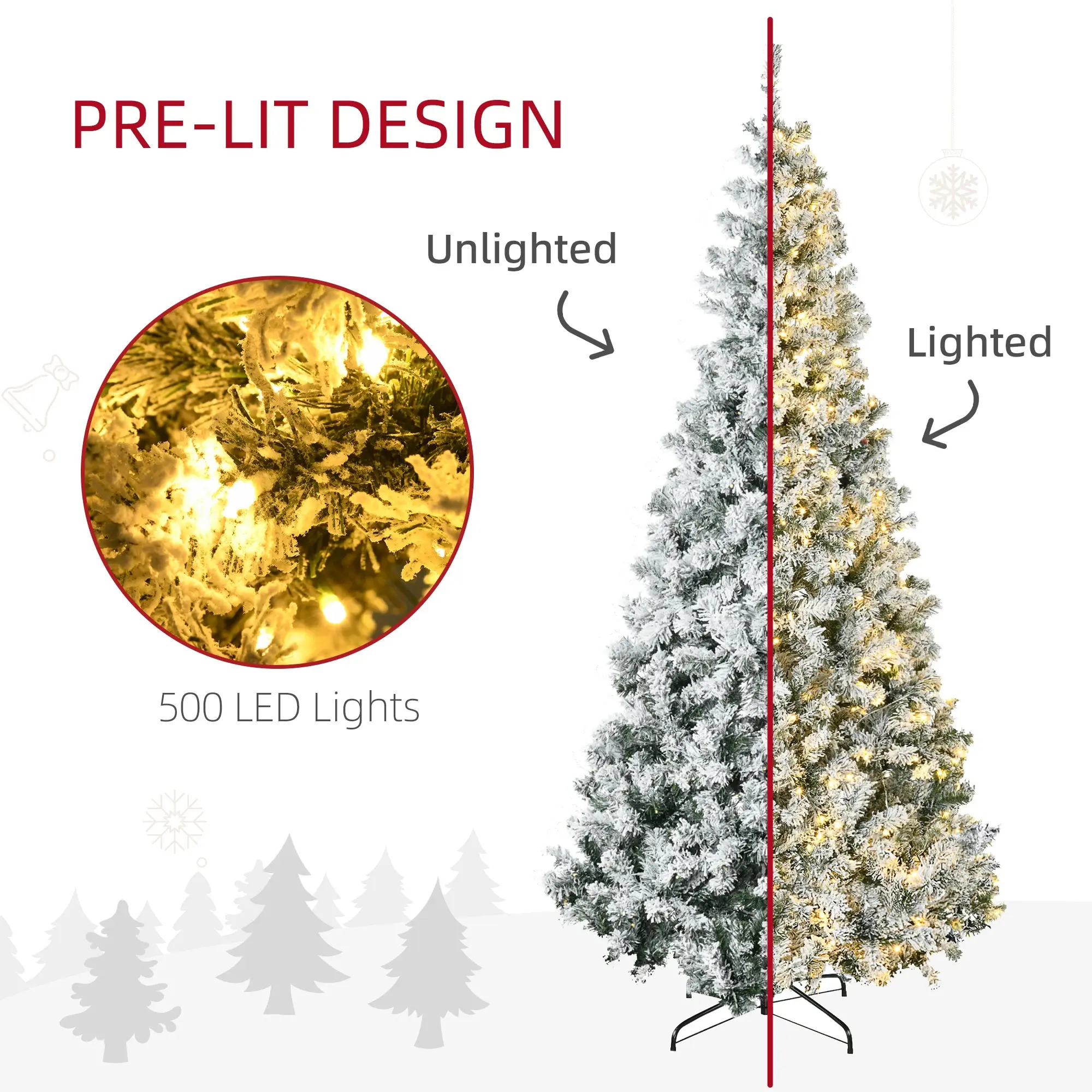 240cm Snow Tree/1316 Branches