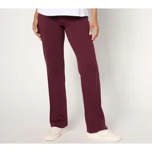 Isaac Mizrahi Live! Petite Essentials Pima Flex Straight Leg Pants