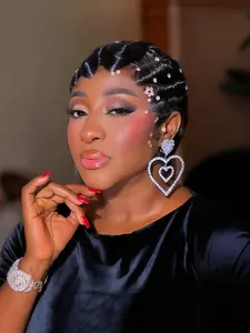 4-Inch Pixie Cut Wig with Bangs, Glueless Beginner Wig, Glueless Afro Wig, Glueless Human Hair, Finger Wave Layered Design, Natural Look, 150% Density Machine-Made, Rose Net Cap for All Ethnicities, Short Hair Wigs, Everyday Hairpiece