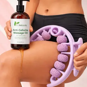 Cellulite Massage Roller & Oil for Silky Radiant Soothing Flawless Smooth Gentle Skin