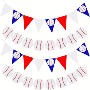 Baseball Party Banner Decoration Set, Perfect for Sports-Themed Birthdays & Celebrations, Durable Design for Vibrant Display