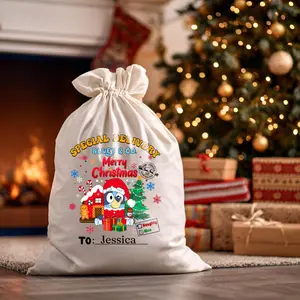 Aussie Pup Christmas Sack Personalized Gift Bag for Kids