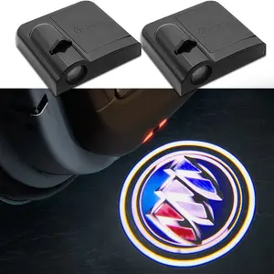 For Buick Auto Goods AccessoriesCar Door LED 1/2/4pcs Car Logo Welcome Emblem Light Projector Courtesy Shadow Welcome Lamp Wireless Laser Projecto Led Car Lights